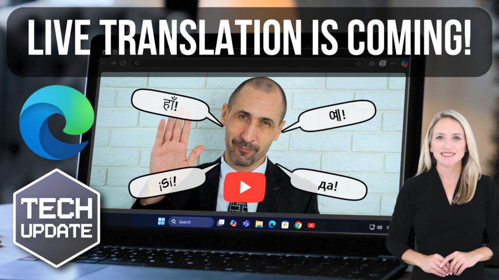 AI audio translation previews in Microsoft Edge